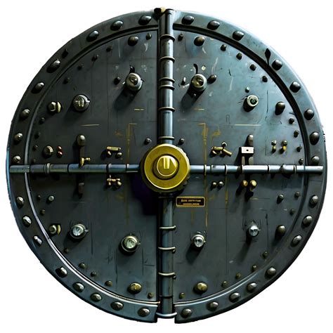 Download Vintage Bank Vault Door Png 05242024