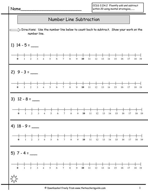 Number Line Addition And Subtraction