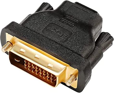 DTech DVI Stecker Auf 19 Polige HDMI Buchse Adapter Bidirektionaler DVI