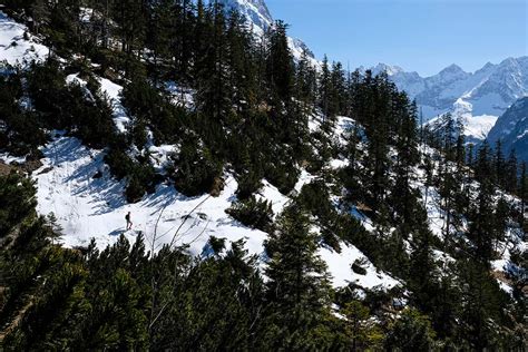 Aussichtsberg Fleischbank Auf Einsamen Pfaden Wandernd Unterwegs Im