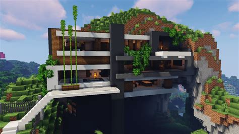 Minecraft Modern Mountain Houses