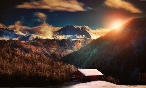 Sunlight Through Mountains Hd Wallpaper Wallpaper Flare