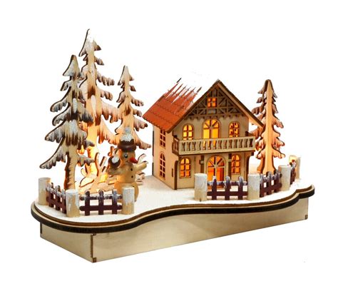 The Holiday Aisle Laser Cut Christmas Village With Lights And Reviews