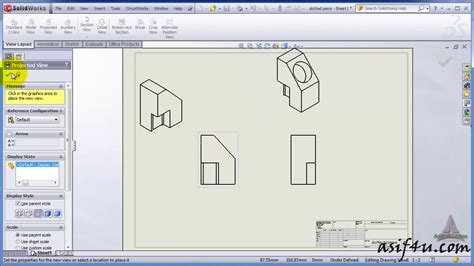 Solidworks Drawing Essential 03 Projected View YouTube