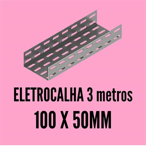 Eletrocalha Perfurada Tipo U 100x50mm 3 Metros ELETROPOLL Ilumisul