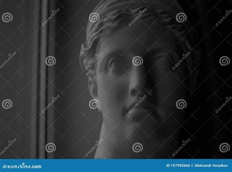 Plaster Copy Of Greek Statue Of Naked Female Goddess Standing In The Park Royalty Free Stock