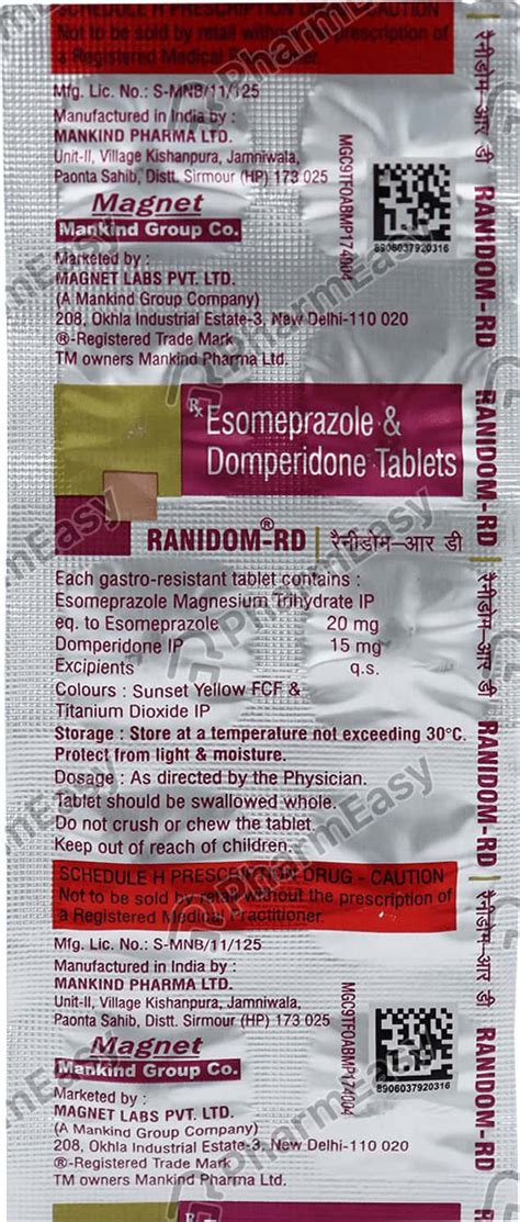 Ranidom Rd Strip Of 10 Tablets Uses Side Effects Price Dosage