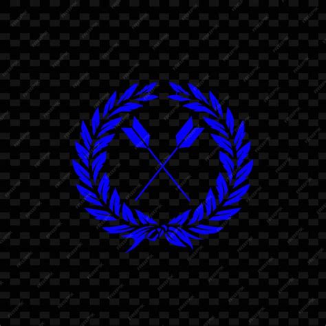 Premium Psd Blue Symbol On A Black Background