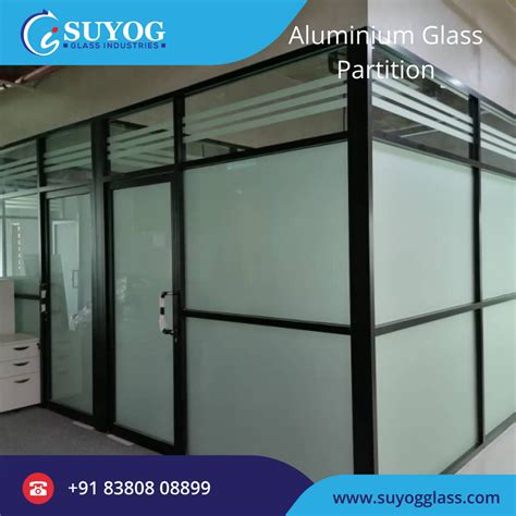 Simple Transparent Aluminium Glass Partition For Office At Rs 140 Feet