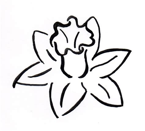 Daffodil Clip Art Black And White - ClipArt Best