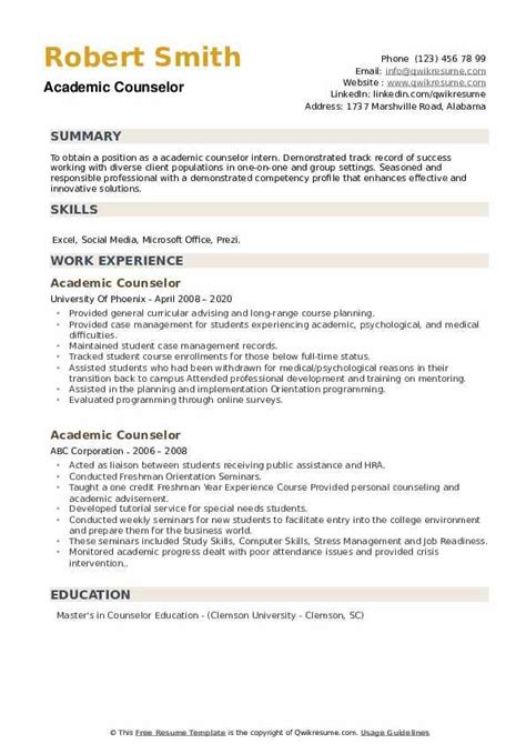 Academic Counselor Resume Samples Qwikresume Resume Resume Summary