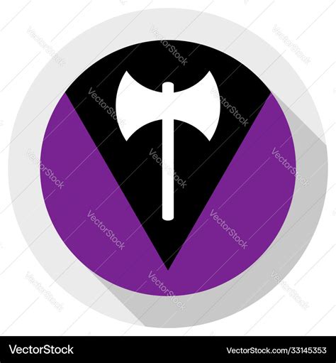 Labrys Lesbian Pride Flag Round Shape Icon Vector Image