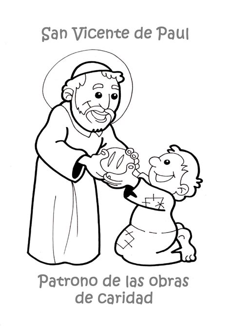 El Rincón De Las Melli Dibujo San Vicente De Paul Patrono De Las