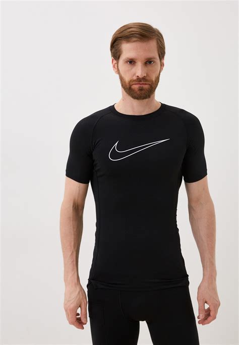 Футболка компрессионная Nike T-Shirt M NP DF TIGHT TOP SS, цвет: черный ...