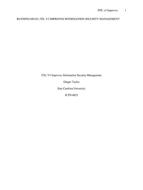 Fillable Online ITIL V3 Improves Fax Email Print PdfFiller