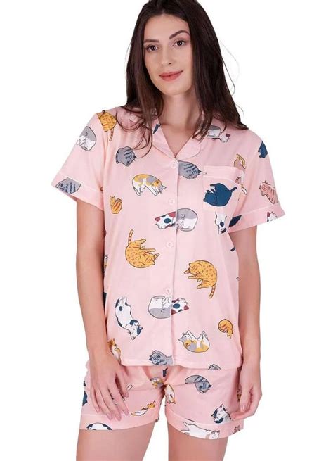 Pijama Curto Gatinhos Concept Lingerie Rosa Rosa Concept Lingerie