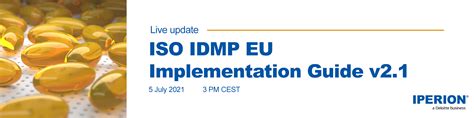 Hot Off The Press Iso Idmp Eu Implementation Guide V21 Whats New