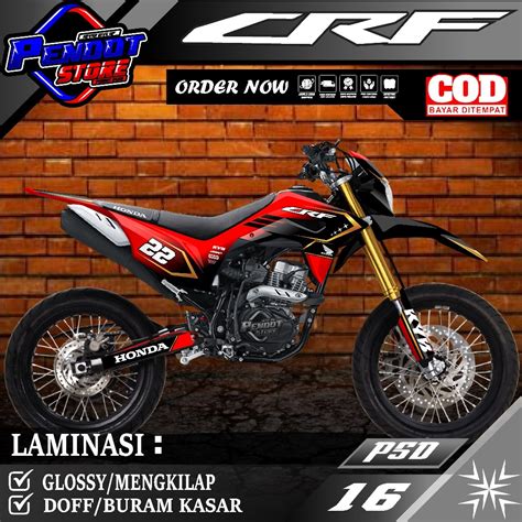 Decal Sticker Motorcycle Cross Crf L Full Body Dekal Sticker Crf