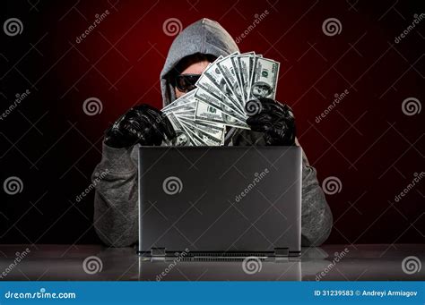 Hacker And Money Stock Image Image Of Computer Network 31239583