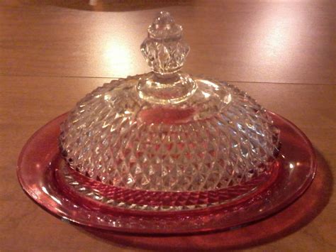 Vintage Indiana Glass Ruby Red Butter Dish