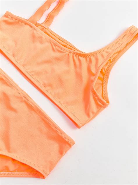 SARI Hızlı Kuruyan Kız Çocuk Bikini ve Etek S4L601Z4 VJY LCW