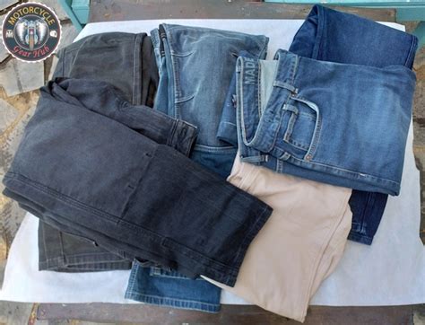 A Photograph Showing A Range Of The Best Motorcycle Jeans For Rider