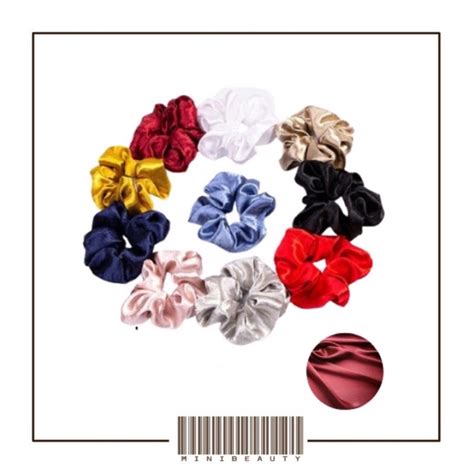 Jual Kunciran Scrunchie Satin Silk Ikat Rambut Hairband Korea Elastis