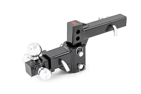 Adjustable Trailer Hitch | 6 Inch Drop | Multi-Ball Mount | Fits 2 Inch ...