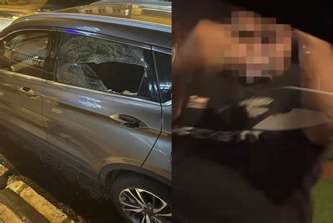 VIDEO Polis Rakam Keterangan Saksi Kes Pecah Cermin Kereta