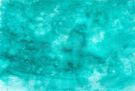 Watercolor Texture Splash Bright Background Turquoise Color