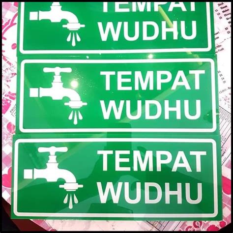 Jual Sign Tempat Wudhu X Cm Sticker Rambu K Label Shopee Indonesia