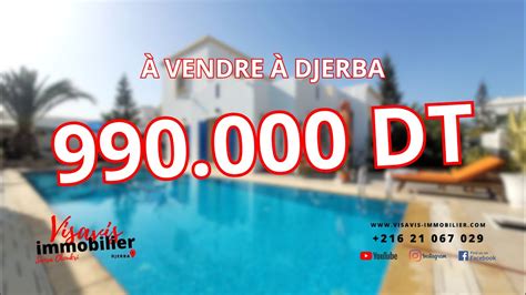 Vente Maison Avec Piscine Djerba Exclusivit Visavis Immobilier