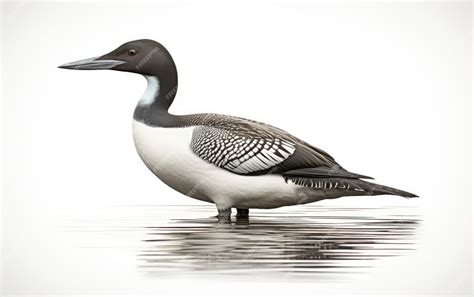 Premium AI Image | common loon style 3d on white background