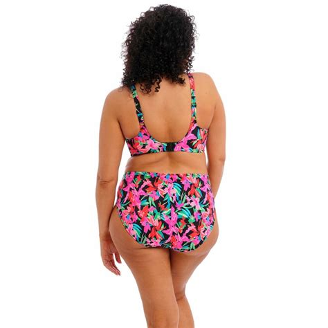 Plavky vrchní díl ELOMI SWIM SAVANETA UW PLUNGE BIKINI TOP BLACK Caresse BraExpert