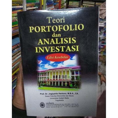 Jual Buku Teori Portofolio Dan Analisis Investasi By Jogiyanto Shopee