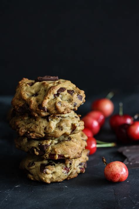 Fresh Cherry Chocolate Chunk Cookies Eat Live Run