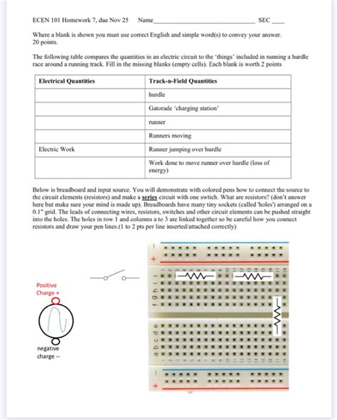 Solved Ecen Homework Due Nov Name Sec Where A Chegg