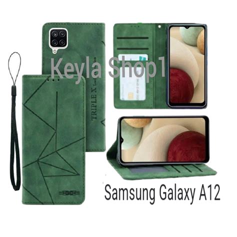 Jual Case Flip Magnet For Samsung Galaxi A12m12 Soft Case Flip Wallet Flip Cover Leather