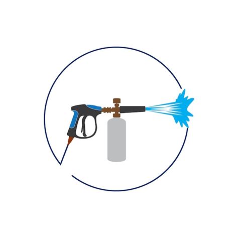 Premium Vector | Pressure washing gun logo