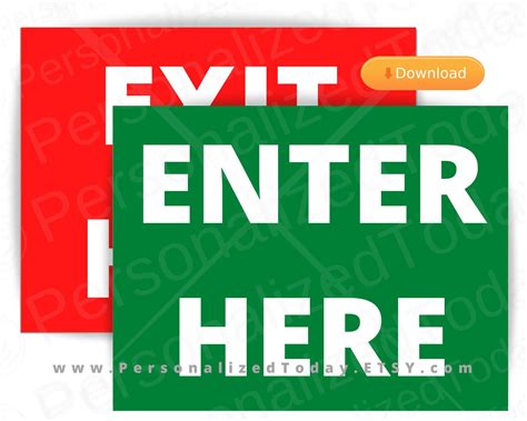 Printable Enter Sign
