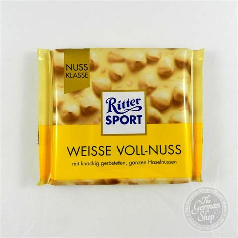 Ritter Sport Weisse Voll Nuss White Choc And Whole Hazelnuts 100g