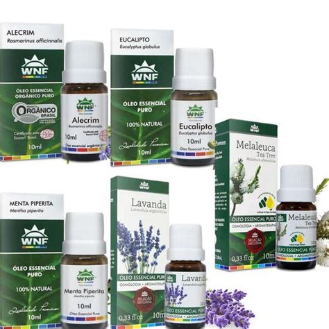 Kit Leos Essenciais Wnf Alecrim Melaleuca Lavanda Eucalipto E