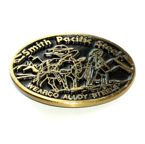 Smith Pacific Steel Dyna Brass Vintage Belt Buckle