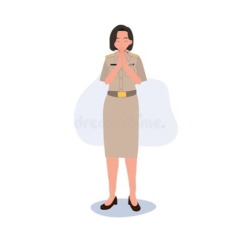 Thai Greeting Gesture Stock Illustrations 128 Thai Greeting Gesture