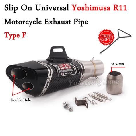 Bjmoto Universal Yoshimura R Motorcycle Exhaust Pipe Modified Escape