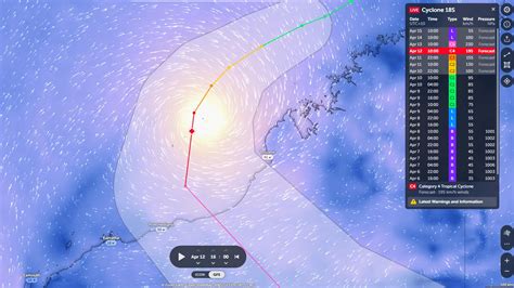 Developing tropical cyclone NW Western Australia - Storm 18S - 10 April ...