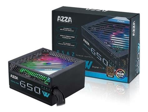 Fonte 650w Rgb 80 Plus Bronze Pfc Ativo Psaz 650w Argb Azza