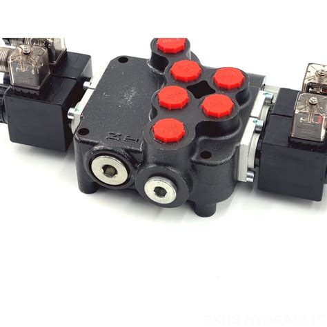 P80 Solenoid 2 Spool Monoblock Directional Valve Boxinhuasheng Hydraulic