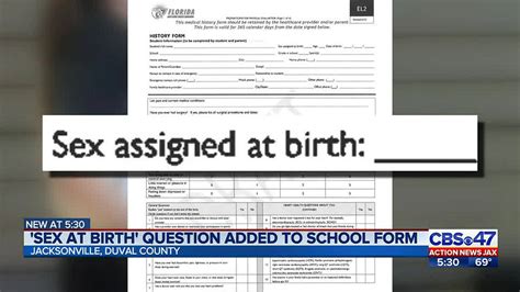 Sex At Birth Question Added To School Form Action News Jax