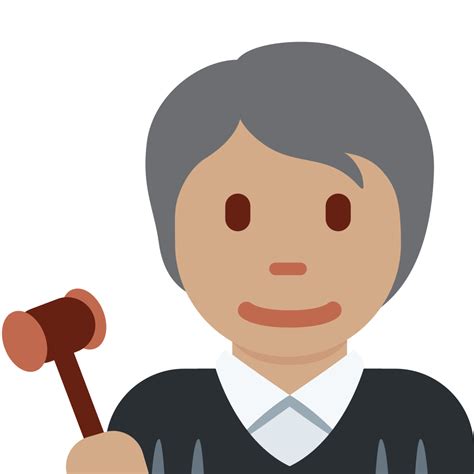 Giudice Carnagione Olivastra Emoji